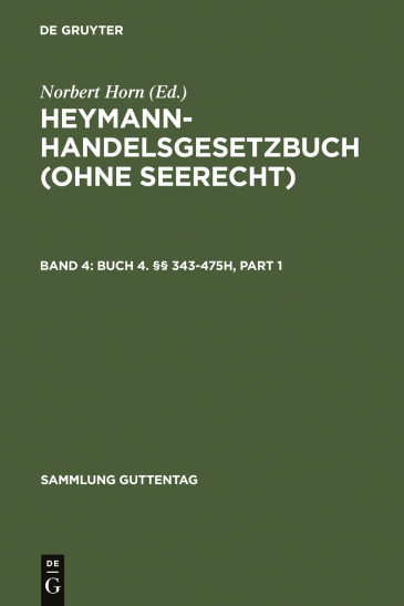  Handelsgesetzbuch (HGB) - Band 4